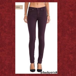 Rag & Bone The Skinny in Distressed Wine Jean 27